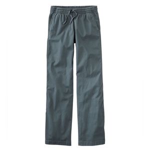 L.L. Bean Lakewashed Pull-on Chinos Mid-Rise Wide-Leg Pants 10 tall indigo